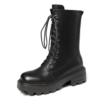 Lucyever 2020 Autumn Winter Women Combat Ankle Boots Zipper Lace Up Platform Shoes Woman Fashion Chunky Heels PU Leather Boots
Lucyever 2020 Autumn Winter Women Combat Ankle Boots Zipper Lace Up Platform Shoes Woman Fashion Chunky Heels PU Leather Boots