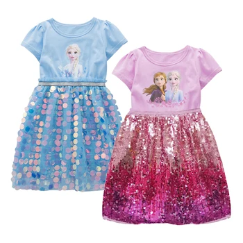Snow Queen Cosplay Anna Elsa Princess Dresses Summer Casual Mesh Sequin Party Evening Girls Dress Cute Fantasy Baby Girl Dresses 
Snow Queen Cosplay Anna Elsa Princess Dresses Summer Casual Mesh Sequin Party Evening Girls Dress Cute Fantasy Baby Girl Dresses
