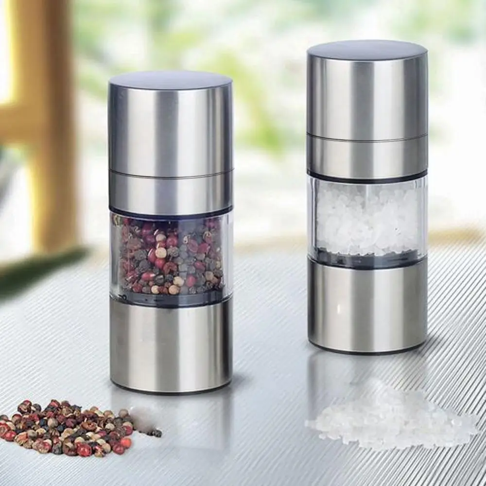 Stainless Steel Manual Salt Pepper Mill Grinder Portable Mill Seasoning Muller Kitchen Tools Spice Sauce Grinder Pepper Mill
Stainless Steel Manual Salt Pepper Mill Grinder Portable Mill Seasoning Muller Kitchen Tools Spice Sauce Grinder Pepper Mill
