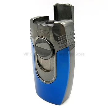 LUBINSKI Metal Four Torch Jet Blue Flame Firepower Cigar Cigarette Lighter Windproof Refillable W/Punch Smoking
LUBINSKI Metal Four Torch Jet Blue Flame Firepower Cigar Cigarette Lighter Windproof Refillable W/Punch Smoking