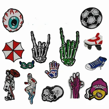 Skull Eyeball Finger Roller Skates Patch Punk Embroidered Iron Sticker for Clothing Vintage Patch Backpacks Applique Decoration
Skull Eyeball Finger Roller Skates Patch Punk Embroidered Iron Sticker for Clothing Vintage Patch Backpacks Applique Decoration