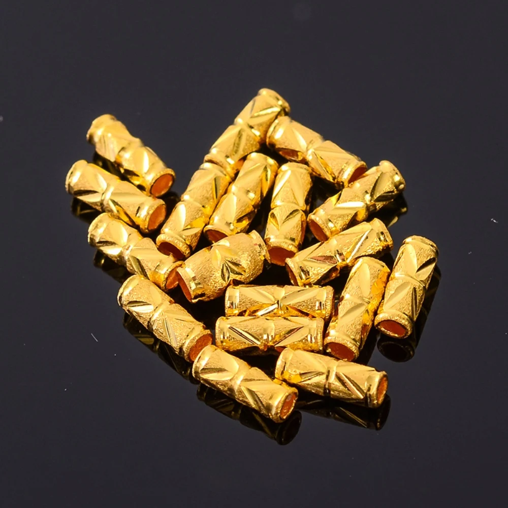 Pure 999 24K Yellow Gold 3D Bead DIY Bracelet Necklace Carved Round Tube Long Bead Pendant For Men Women
Pure 999 24K Yellow Gold 3D Bead DIY Bracelet Necklace Carved Round Tube Long Bead Pendant For Men Women