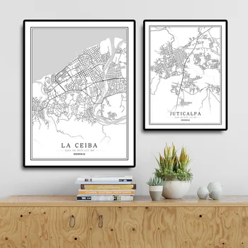 Honduras Creative city map Tegucigalpa Abstract Canvas Painting Black and white Wall Art Print Poster Picture Home Decoration
Honduras Creative city map Tegucigalpa Abstract Canvas Painting Black and white Wall Art Print Poster Picture Home Decoration