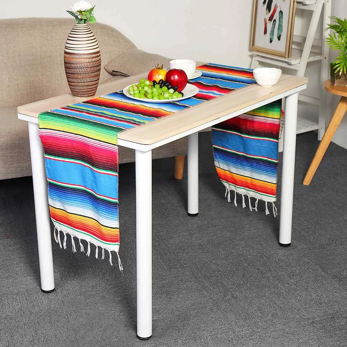 Party Table Runner Mexican Cotton Tablecloth Stripe Table Runner Rainbow Wedding Christmas Table Home Decor 35x275cm
Party Table Runner Mexican Cotton Tablecloth Stripe Table Runner Rainbow Wedding Christmas Table Home Decor 35x275cm
