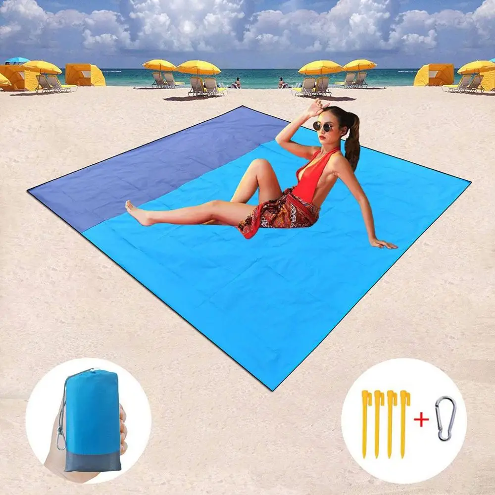 Портативный пляжный коврик для пикника карманное одеяло водонепроницаемый