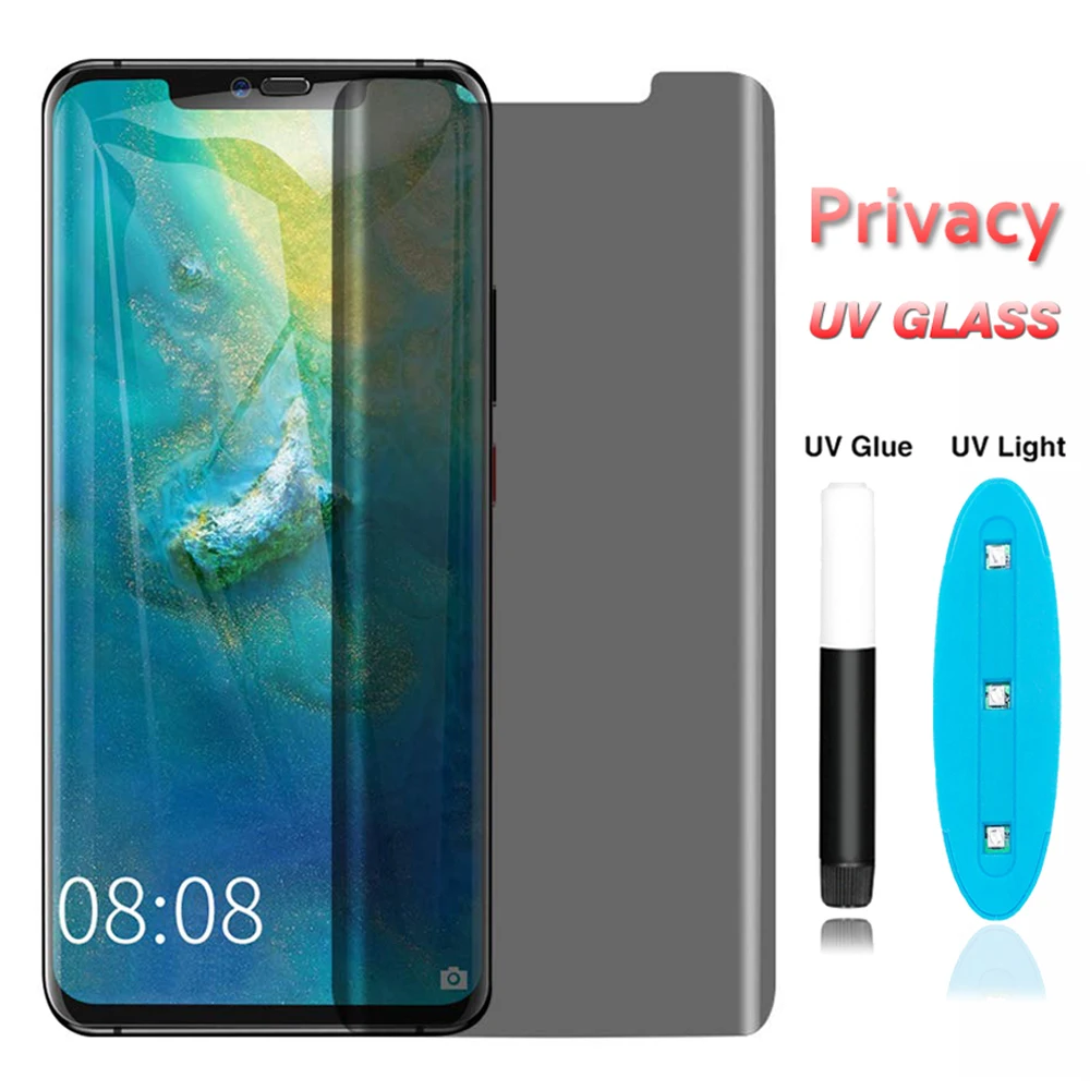 10 PCS UV Liquid Full Glue Privacy Tempered Glass For Huawei Mate 20 Pro Mate 30 Pro P30 Pro Anti-peeping Screen Protector film
10 PCS UV Liquid Full Glue Privacy Tempered Glass For Huawei Mate 20 Pro Mate 30 Pro P30 Pro Anti-peeping Screen Protector film