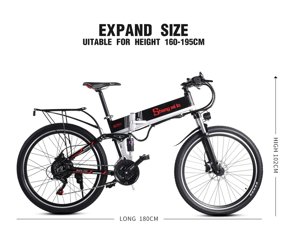 Sale New Electric Bike 21 Speed 10AH 48V 350W 110KM Built-in Lithium battery E bike electric 26" Off road Electric bicycle Folding 19