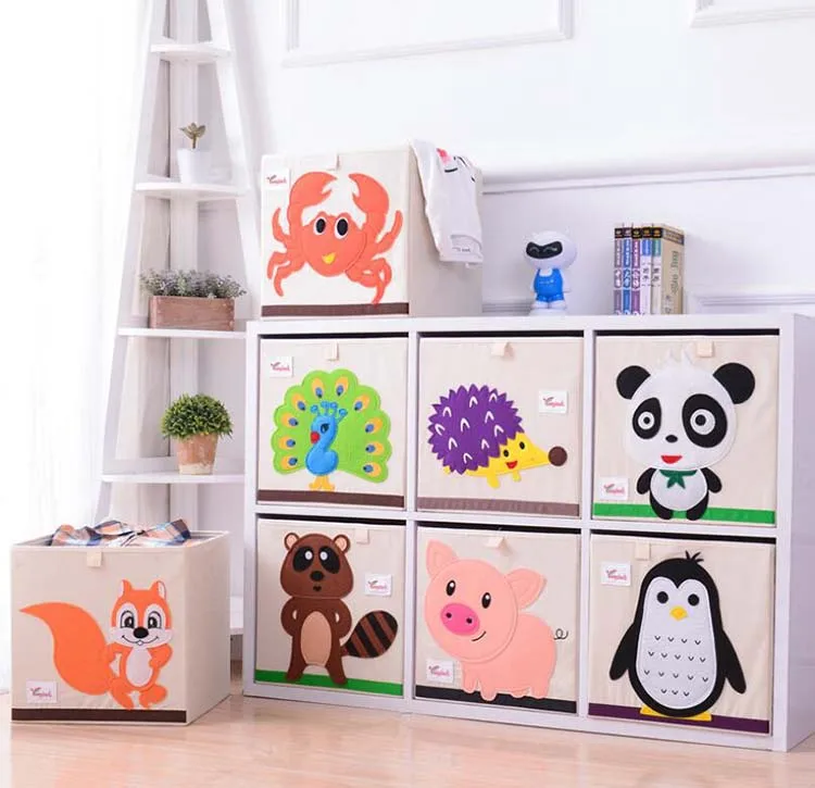 2pcs 33*33*33cm Folding Storage Box Cartoon Animal Pattern Washable Laundry Basket Sundries kid Clothes Toy Storage
2pcs 33*33*33cm Folding Storage Box Cartoon Animal Pattern Washable Laundry Basket Sundries kid Clothes Toy Storage