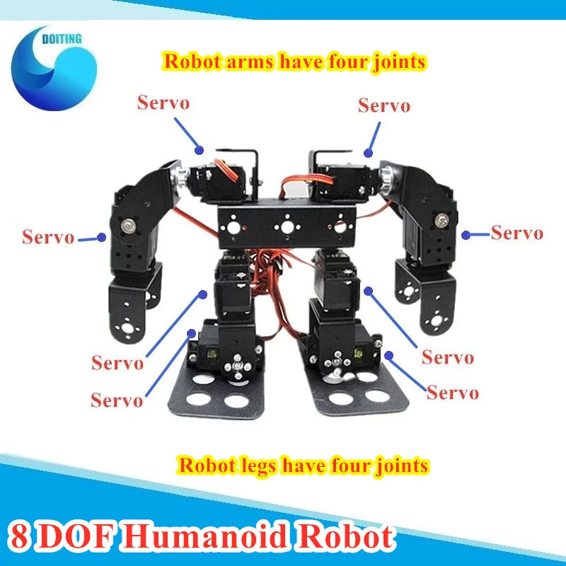 8 гуманоид DOF Robot ходячий человек Металлическая лампа с высоким крутящим моментом