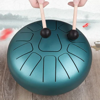 10 Inches 11 Tones Steel Tongue Drum Pan Hang Drum Percussion Professional Musical Instruments with Mallets - Pink 
10 Inches 11 Tones Steel Tongue Drum Pan Hang Drum Percussion Professional Musical Instruments with Mallets - Pink