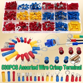 530PCS Assorted Spade Butt Wire Crimp Terminals Electrical Wire butt Connector Kit terminals soldering kit electrical connector
530PCS Assorted Spade Butt Wire Crimp Terminals Electrical Wire butt Connector Kit terminals soldering kit electrical connector