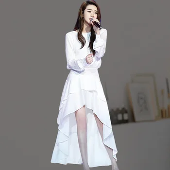 HAMALIEL 2020 Runway Women Irregular Party Dress New Spring White Ruffles Long Sleeve O Neck Dress Fashion Bodycon Long Vestidos
HAMALIEL 2020 Runway Women Irregular Party Dress New Spring White Ruffles Long Sleeve O Neck Dress Fashion Bodycon Long Vestidos