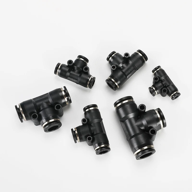 10PCS Black PE 4-14MM Pneumatic Fitting For Push In Tee 3-Way Plastic Pipe Air/Water Hose and Tube Connector Quick Fitting
10PCS Black PE 4-14MM Pneumatic Fitting For Push In Tee 3-Way Plastic Pipe Air/Water Hose and Tube Connector Quick Fitting