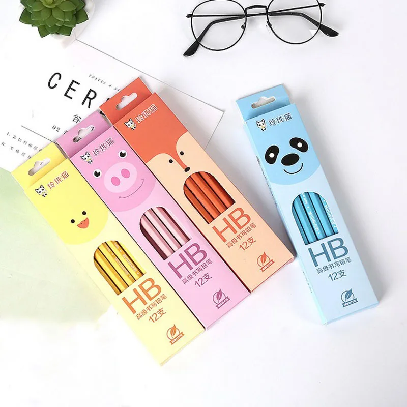 12pcs/pack Cartoon Animal Pig Animals HB Standard Pencil With Eraser Kids Office School Writing Pen Touch Stationery Supplies
12pcs/pack Cartoon Animal Pig Animals HB Standard Pencil With Eraser Kids Office School Writing Pen Touch Stationery Supplies