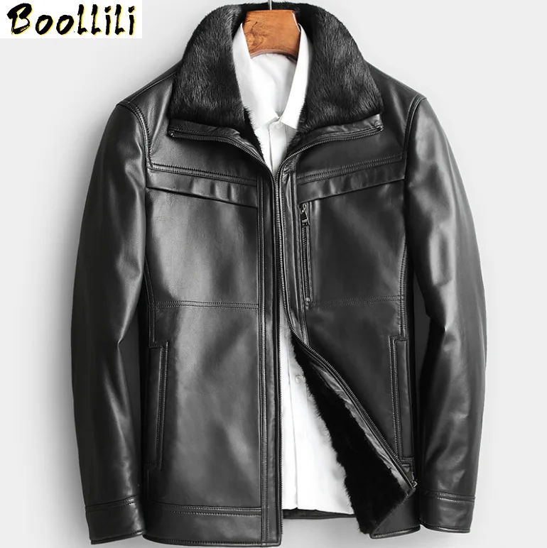 Boollili Genuine Leather Jacket Real Mink Fur Liner Short Mens Sheepskin Coat Plus Size Jackets Chaqueta Cuero Hombre
Boollili Genuine Leather Jacket Real Mink Fur Liner Short Mens Sheepskin Coat Plus Size Jackets Chaqueta Cuero Hombre