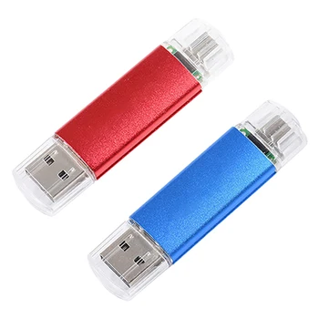 2pcs 32Gb Metal Case USB 3.0 Flash Drive Otg Pendrive Micro-USB Stick External Storage Memory Stick - red & blue
2pcs 32Gb Metal Case USB 3.0 Flash Drive Otg Pendrive Micro-USB Stick External Storage Memory Stick - red & blue