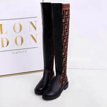 Brand Classic Design Women Fashion Boots Over-The-Knee Pu Leather&Stretch Knitting Round Toe Square Heels Plus Size 34-48
Brand Classic Design Women Fashion Boots Over-The-Knee Pu Leather&Stretch Knitting Round Toe Square Heels Plus Size 34-48