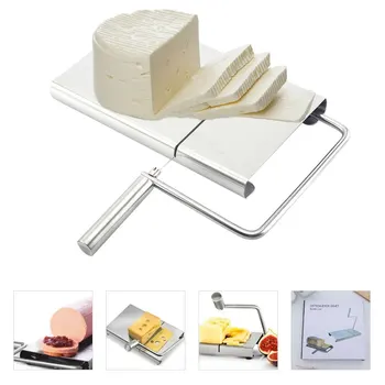 

Cheese Slicer Cutter Board Stainless Steel Wire Butter Knife Sausage Functional Section Cheese grater Tool 5 Wires Cheese Slicer