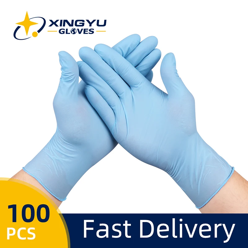 100 pcs disposable nitrile Gloves Xingyu Blue Waterproof Oil-Proof Protective Gloves House Industrial Protective Safety Gloves
100 pcs disposable nitrile Gloves Xingyu Blue Waterproof Oil-Proof Protective Gloves House Industrial Protective Safety Gloves