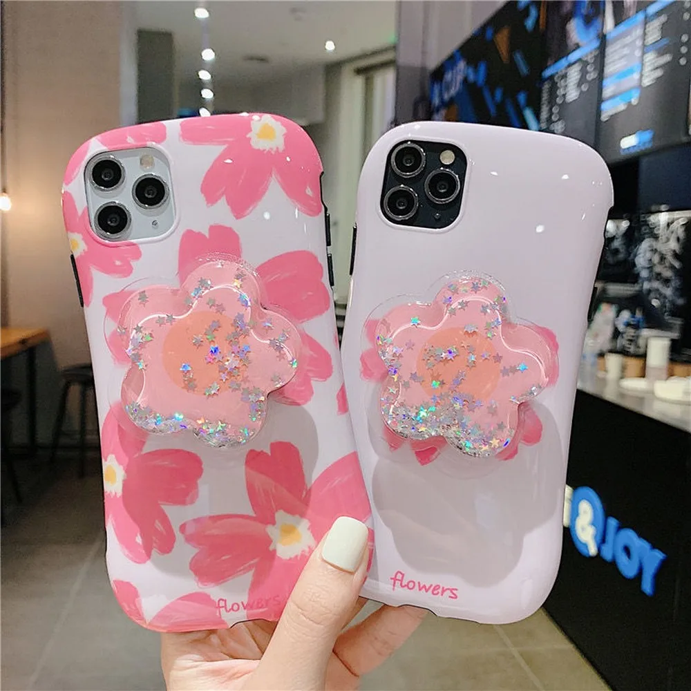 Flower pattern stars quicksand bracket waist soft shell For iPhone 11 Pro Max XR XS Max XS 7 8 plus Phone case
Flower pattern stars quicksand bracket waist soft shell For iPhone 11 Pro Max XR XS Max XS 7 8 plus Phone case