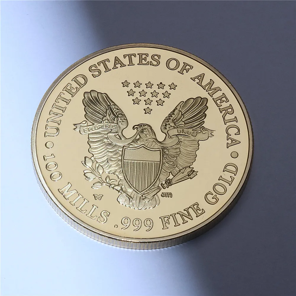 2000 Liberty & American Eagle Gold Souvenir 1OZ US Gold Plated Coin,Excellent US Eagle Gold Clad Coin (23)