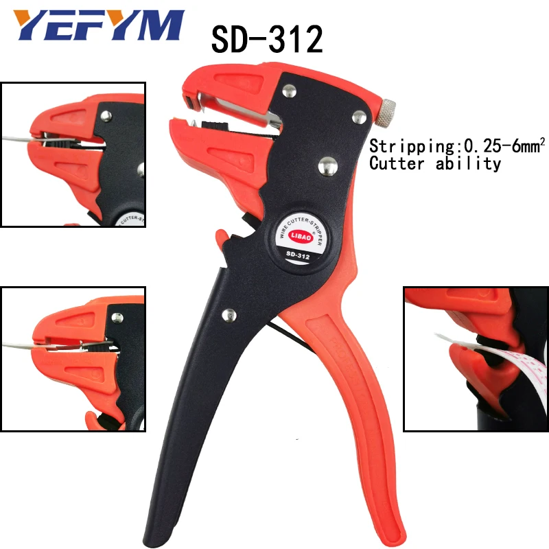 Stripping Pliers Automatic 0.25-6.0mm2 Cutter Cable Scissors Wire Stripper SD-312 Tools Multitool Precision High Quality
Stripping Pliers Automatic 0.25-6.0mm2 Cutter Cable Scissors Wire Stripper SD-312 Tools Multitool Precision High Quality