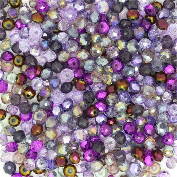 Isywaka Purple Multicolor 4*6mm 50pcs Rondelle Austria faceted Crystal Glass Beads Loose Spacer Round Beads for Jewelry Making
Isywaka Purple Multicolor 4*6mm 50pcs Rondelle Austria faceted Crystal Glass Beads Loose Spacer Round Beads for Jewelry Making