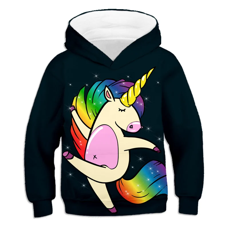 Unicorn 3D Printed Cartoon Hoodie Pullover Unicorn 3D Printed Cartoon Hoodie Pullover