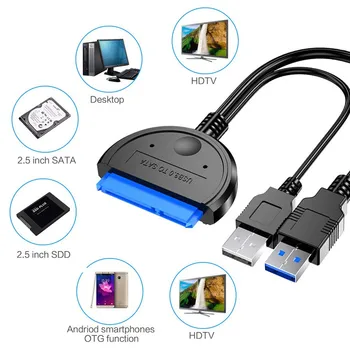 USB 3.0 SATA 3 Cable Sata To USB 3.0 Adapter 6 Gbps Support 2.5 Inch External Hard Drive HDD SSD 22 Pin Sata III Cable
USB 3.0 SATA 3 Cable Sata To USB 3.0 Adapter 6 Gbps Support 2.5 Inch External Hard Drive HDD SSD 22 Pin Sata III Cable