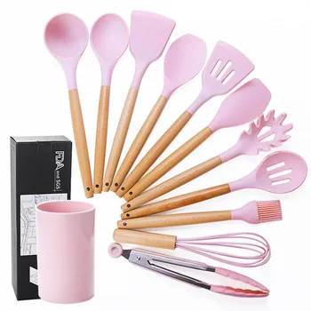 Home Kitchen Tools Set Wooden Baking Kitchenware Sets 1Set Pink Cooking Utensil Set Silicone Spoon Turner Tongs Spatula Utensils
Home Kitchen Tools Set Wooden Baking Kitchenware Sets 1Set Pink Cooking Utensil Set Silicone Spoon Turner Tongs Spatula Utensils