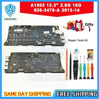 Genuine A1502 Motherboard for Macbook Pro Retina 13.3" 2.6 GHZ 16 GB logic board 820-3476-A 2013-2014
Genuine A1502 Motherboard for Macbook Pro Retina 13.3" 2.6 GHZ 16 GB logic board 820-3476-A 2013-2014
