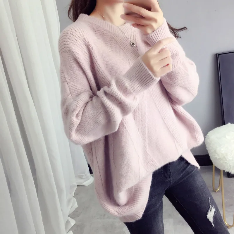 2019 new Korean women's loose wild long-sleeved pullover sweater women's lazy wind net red round neck sweater
2019 new Korean women's loose wild long-sleeved pullover sweater women's lazy wind net red round neck sweater