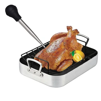 Stainless Steel Baster Turkey Baster Set Injector Needle Cleaning Brush Barbecue Supplies
Stainless Steel Baster Turkey Baster Set Injector Needle Cleaning Brush Barbecue Supplies