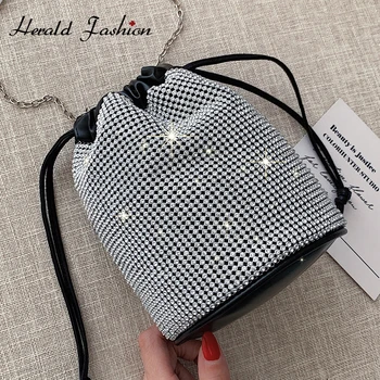Herald Fashion Women Evening Clutch Bag Luxury Ladies Small Rhinestone Shoulder Handbags Female Small Wedding Bucket Bags New 
Herald Fashion Women Evening Clutch Bag Luxury Ladies Small Rhinestone Shoulder Handbags Female Small Wedding Bucket Bags New