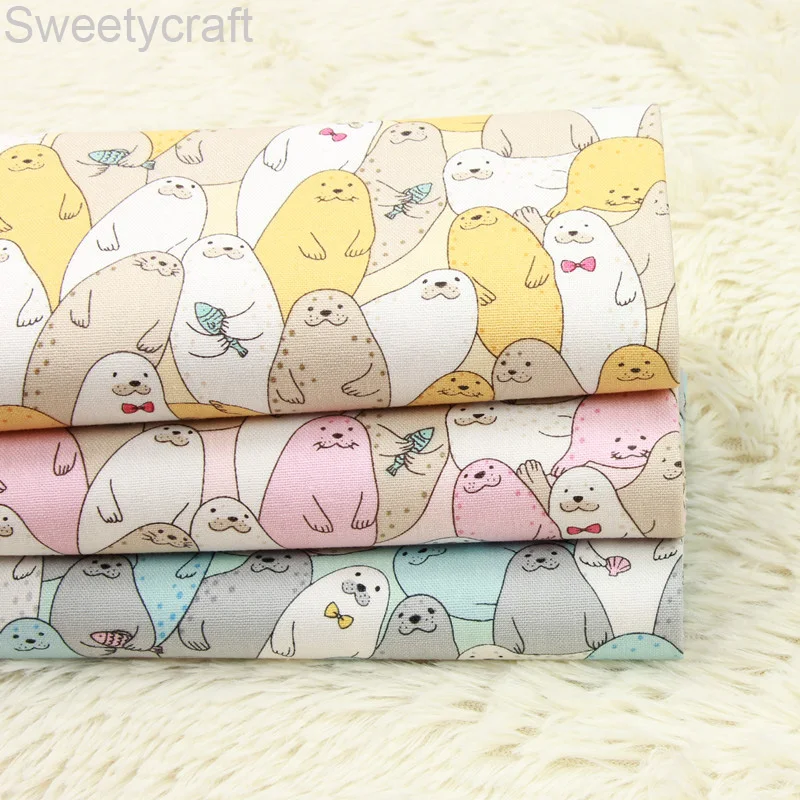 110*45cm Animal seal Prints Fabric tissus telas 100% Thick Cotton Fabrics Tecido DIY Dress Handmade Sewing patchwork Accessories
110*45cm Animal seal Prints Fabric tissus telas 100% Thick Cotton Fabrics Tecido DIY Dress Handmade Sewing patchwork Accessories