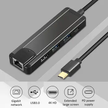 5 In 1 USB C HUB Type C To PD Type-C/HDMI/RJ45 Adapter Dock For MacBook Pro Huawei Mate 30 USB-C 3.0 Splitter Port Type C HUB
5 In 1 USB C HUB Type C To PD Type-C/HDMI/RJ45 Adapter Dock For MacBook Pro Huawei Mate 30 USB-C 3.0 Splitter Port Type C HUB