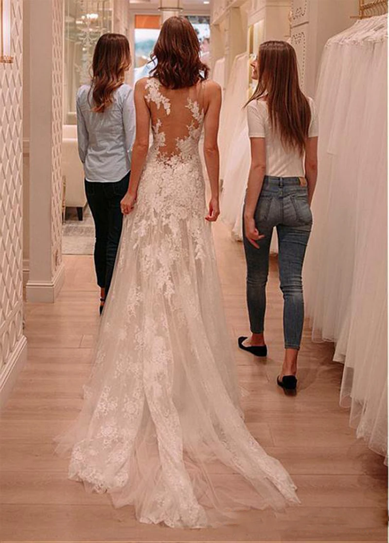 2018-wedding-dresses-mermaid-sheer-neck-tulle-backless-sleeveless-lace-applique-bridal-gowns-vestido-de-noiva (2)