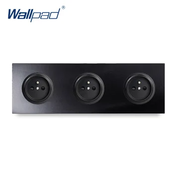Triple EU 2 Pin French Socket Wallpad Luxury Aluminum Metal Panel Electric Wall Power Socket Electrical Outlets For Home Schuko
Triple EU 2 Pin French Socket Wallpad Luxury Aluminum Metal Panel Electric Wall Power Socket Electrical Outlets For Home Schuko
