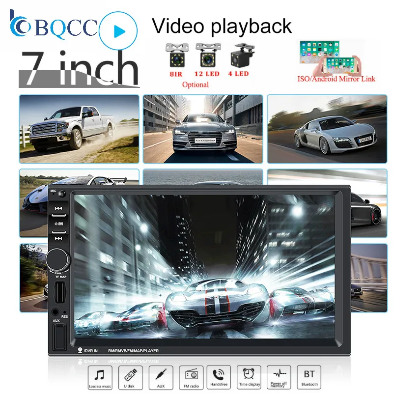HD 7 "Autoradio Recorder 7018B 2 Car Radio One Din Touch Screen Car Audio Bluetooth USB Camera Rear View Multimedia MP5 Player
HD 7 "Autoradio Recorder 7018B 2 Car Radio One Din Touch Screen Car Audio Bluetooth USB Camera Rear View Multimedia MP5 Player
