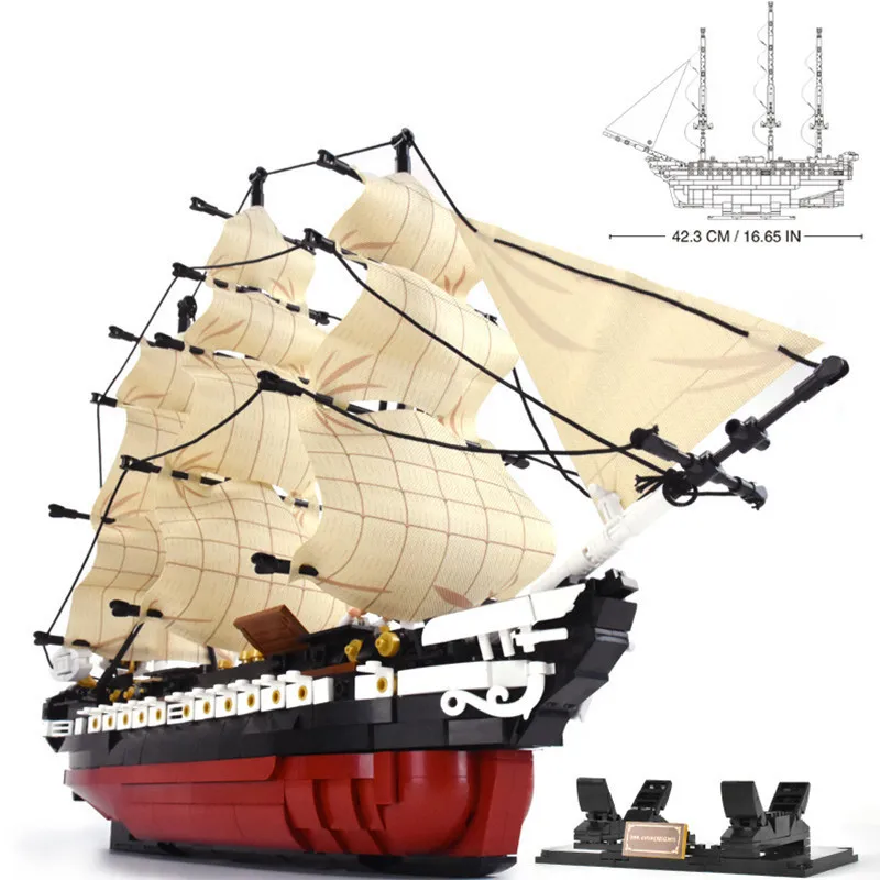 1118Pcs Sailing Frigate Ship Constitution Building Blocks Kit Ancient Battleship Boat Bricks Creator Model Educational Kids Toys
1118Pcs Sailing Frigate Ship Constitution Building Blocks Kit Ancient Battleship Boat Bricks Creator Model Educational Kids Toys