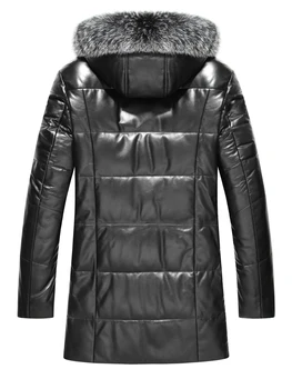 Plus Size Mens Real Sheepskin Leather Jacket Winter Natural Fox Fur Collar Down Coat jaqueta de couro M18C006 LX2360 
Plus Size Mens Real Sheepskin Leather Jacket Winter Natural Fox Fur Collar Down Coat jaqueta de couro M18C006 LX2360