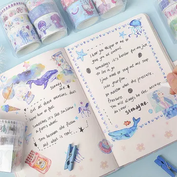 8 Pcs/Set Kawaii Masking Tape Cute Unicorn Whale Washi Tape Decorative Adhesive Tape Sticker Scrapbooking Diary Stationery Tape
8 Pcs/Set Kawaii Masking Tape Cute Unicorn Whale Washi Tape Decorative Adhesive Tape Sticker Scrapbooking Diary Stationery Tape