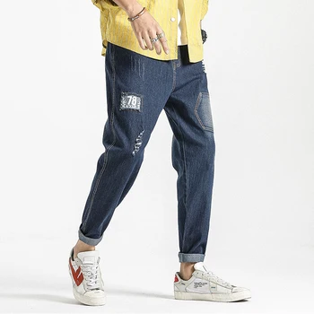 2020 New Summer Ankle-Length Men's Ripped Denim Jeans Streetwear Jogger Pants Loose Harem Jeans Plus Size 6XL 7XL 8XL
2020 New Summer Ankle-Length Men's Ripped Denim Jeans Streetwear Jogger Pants Loose Harem Jeans Plus Size 6XL 7XL 8XL