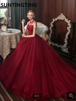 Vestido De Festa 2020 burgundy tulle a line prom dress spaghetti straps sweetheart neck beaded sequins sexy long prom gowns
Vestido De Festa 2020 burgundy tulle a line prom dress spaghetti straps sweetheart neck beaded sequins sexy long prom gowns