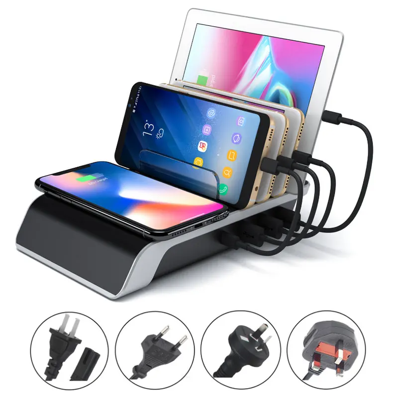DDKSPARK holder for iphone samsung multi type-c charging station universal new fast qi wireless EU US UK AU Plug
DDKSPARK holder for iphone samsung multi type-c charging station universal new fast qi wireless EU US UK AU Plug
