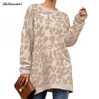 Women Sweater Long Sleeve Leopard Printed Knitwear 2019 New Fall Winter Loose Causal Sweaters And Pullovers Fashion Streetwear
Women Sweater Long Sleeve Leopard Printed Knitwear 2019 New Fall Winter Loose Causal Sweaters And Pullovers Fashion Streetwear
