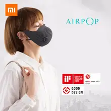 Máscara facial antineblina Xiaomi AirPOP PM0.3 / pm2.5 con 2 uds de filtro ajustable para colgar la oreja máscaras faciales cómodas(China)