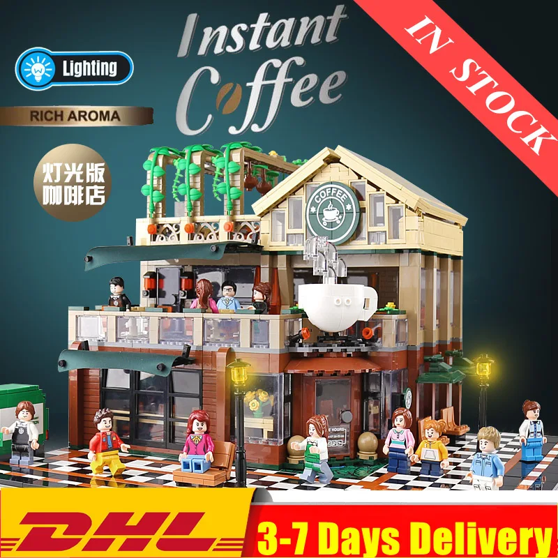 IN STOCK 601093 2095Pcs Idea City Street View with LED Light Coffee House Building Blocks Bricks Compatible Legoinglys Kids Toys 
IN STOCK 601093 2095Pcs Idea City Street View with LED Light Coffee House Building Blocks Bricks Compatible Legoinglys Kids Toys