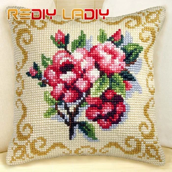 REDIY LADIY Cross Stitch Cushion Cover Pre-printed Canvas Throw Pillow Flowers Pillow Case Yarn for Embroidery Unfinished Crafts
REDIY LADIY Cross Stitch Cushion Cover Pre-printed Canvas Throw Pillow Flowers Pillow Case Yarn for Embroidery Unfinished Crafts
