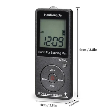 HRD-602 Portable Radio Receiver FM/AM Radio LCD Display Lock Button Pocket Radio with Earphone Sports Peeter
HRD-602 Portable Radio Receiver FM/AM Radio LCD Display Lock Button Pocket Radio with Earphone Sports Peeter